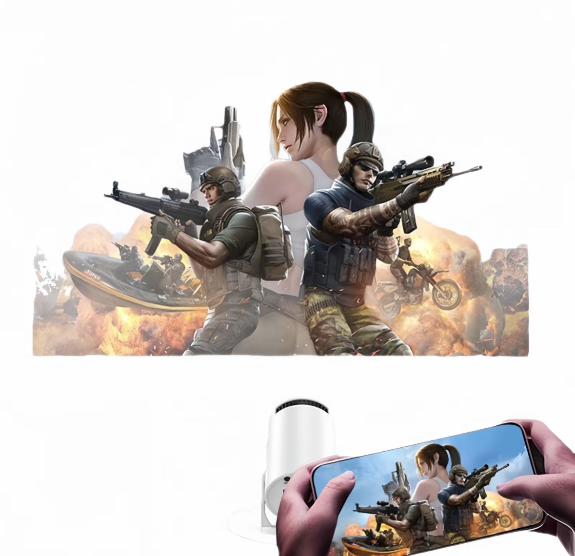 Magic cube, pro projecteur, portable, intelligent 4K, avec 180° rotation wi-fi 6 et BS 5.0