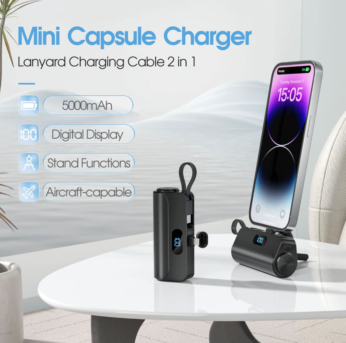 Batterie externe mini 500mah